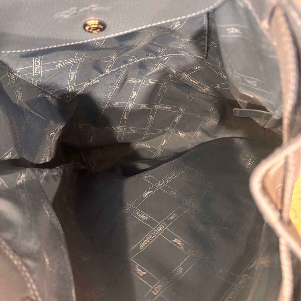 Longchamp Le Foulonné leather backpack in a blue shade - Picture 8 of 9